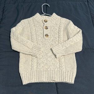 Boys cable knit henley sweater